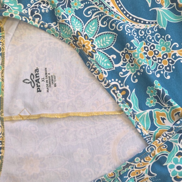 PrAna Breathe Paisley Faux Wrap Dress Size XL - Picture 2 of 8